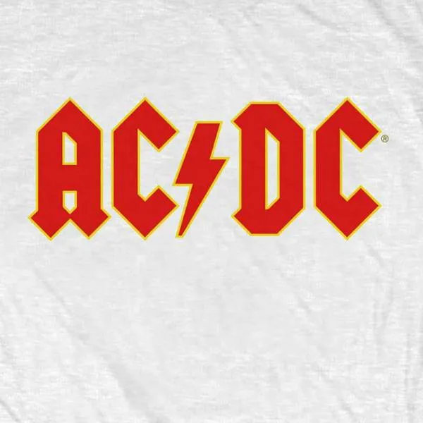 AC/DC Kids White T-Shirt - Red AC/DC Logo