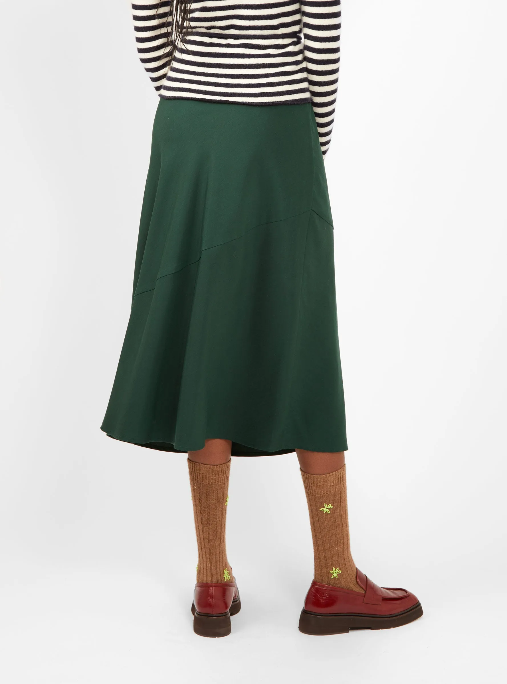 Ami Slip Skirt Studio Green