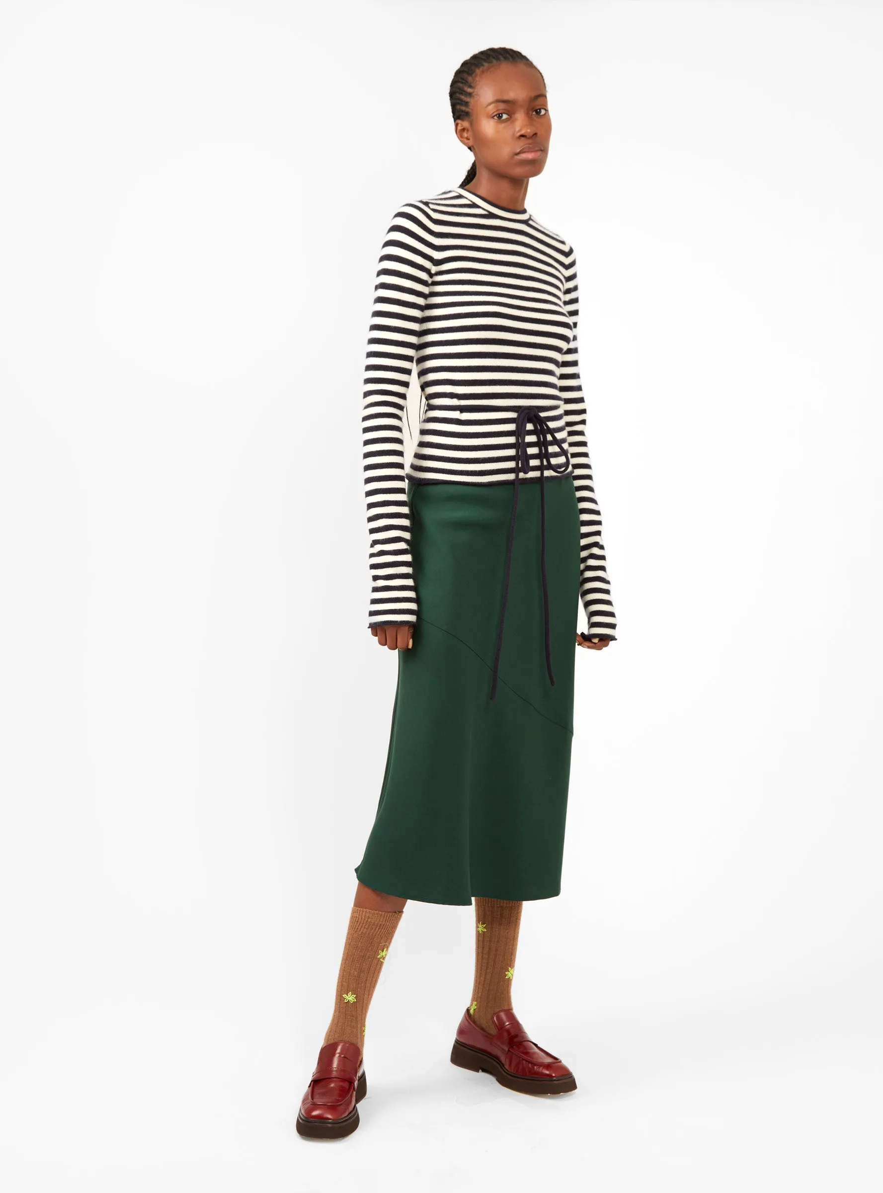 Ami Slip Skirt Studio Green