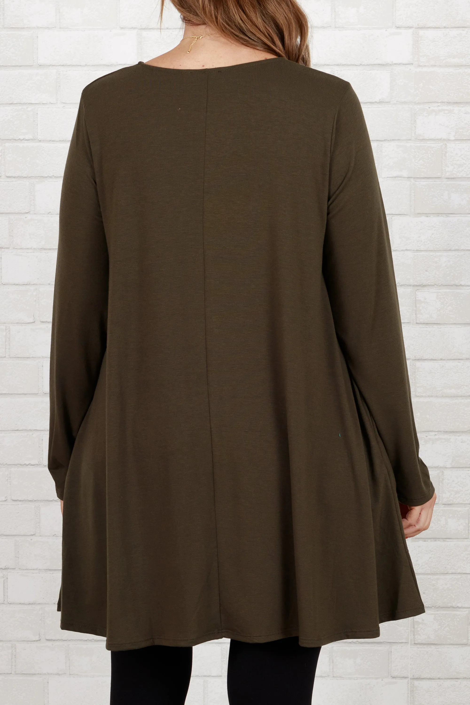 As Long As You're Here Tunic, Dark Olive