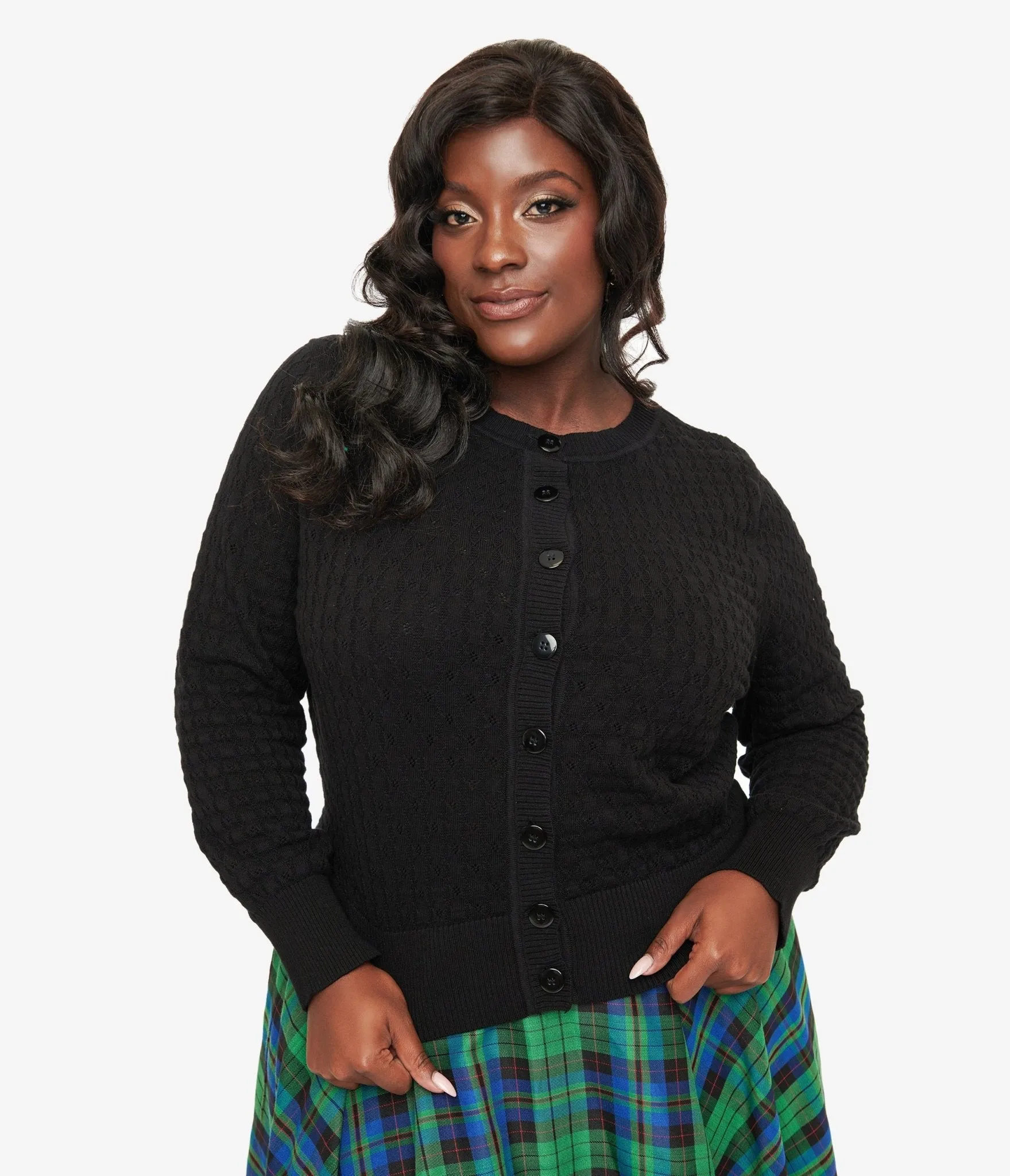 Banned Plus Size 1950s Black Katie Cardigan