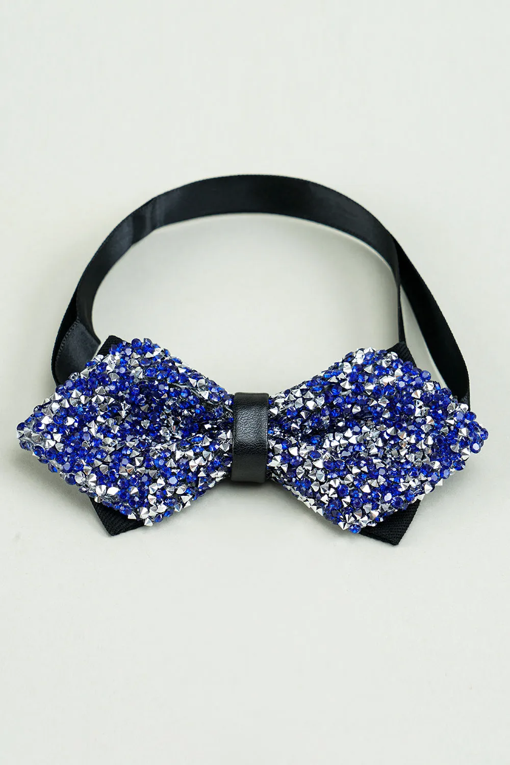 Black Rhinestones Adjustable Party Bow Ties