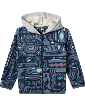 Boys Surf Days Zip Hoodie in Flint Stone