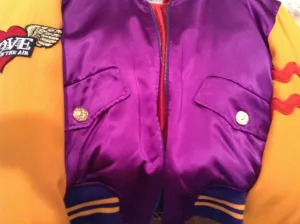 Cheap and Chic by Moschino - Vintage Purple & Yellow Bomber Jacket - IT 42