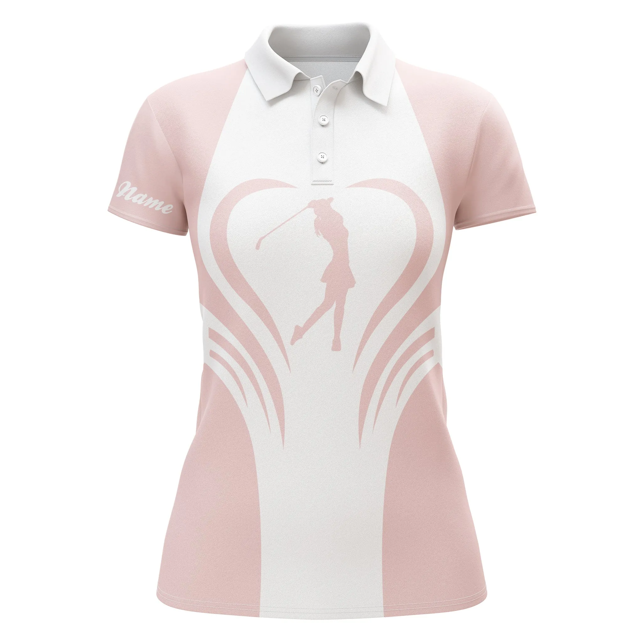 Custom Name 3D Women Love Golf Multi-Color Golf Polo Shirts, Personalized Golf Gifts For Women