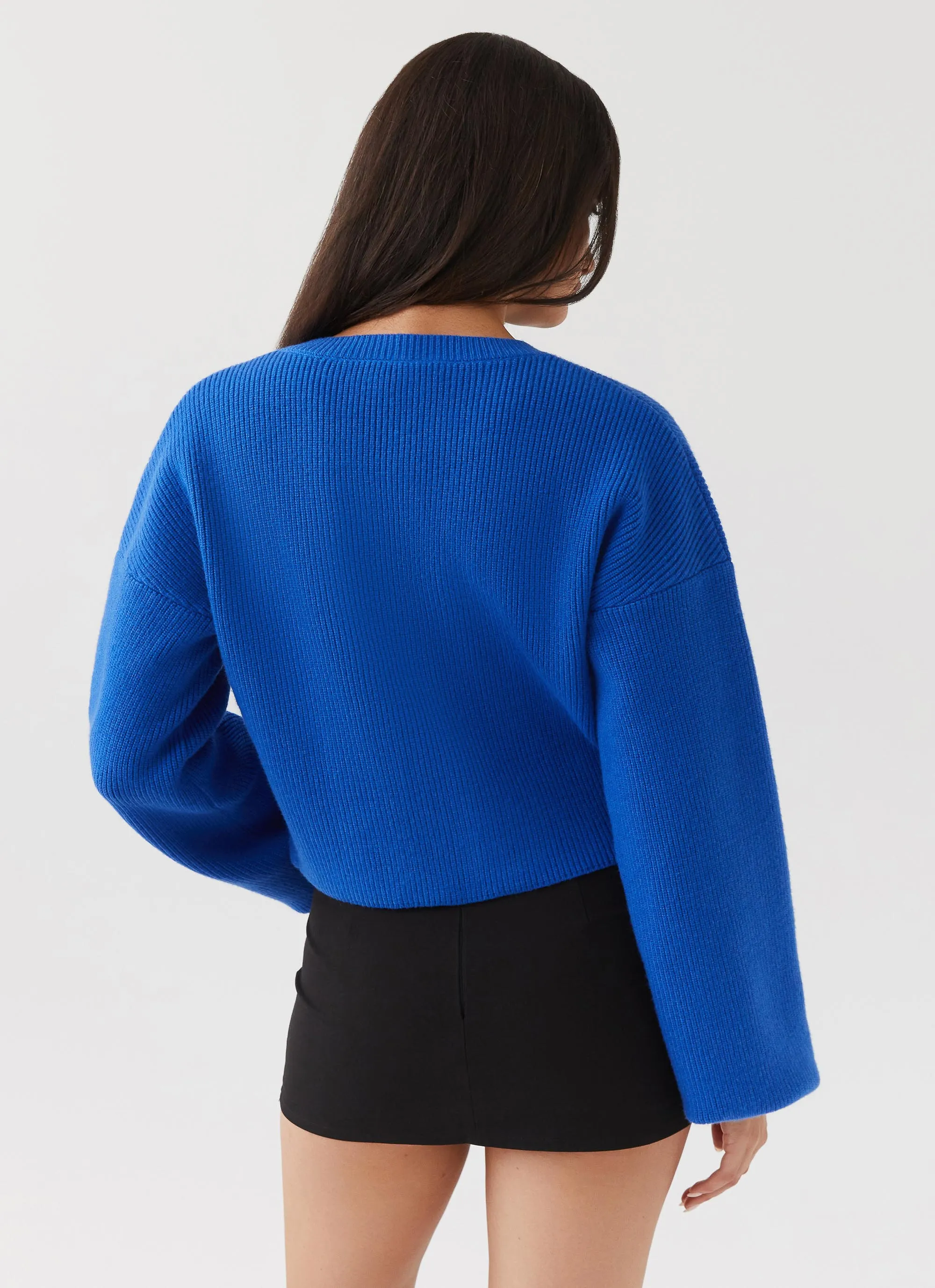 Daphne Knit Cardigan - Cobalt