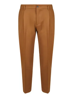 Dark beige wool trousers