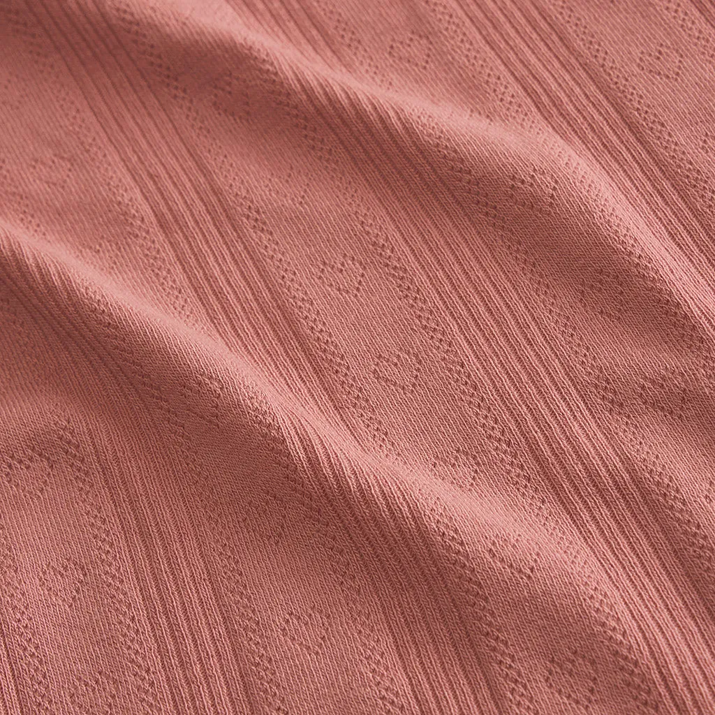 Dusty Rose Pointelle Cardigan