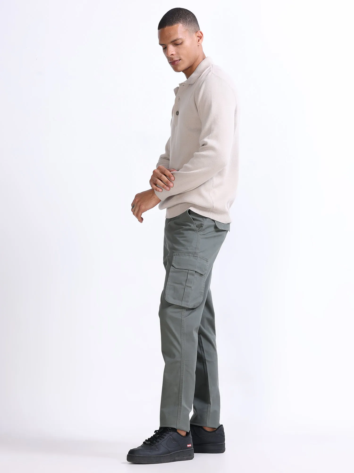 Fine Twill Olive Elevated Cargo