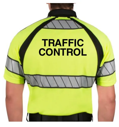 GFDPDMA- Blauer Hi-Vis Polo Shirt - Traffic Control