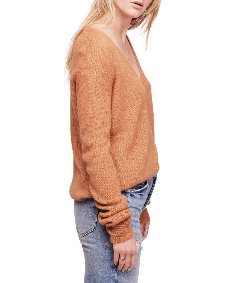 Gossamer V-Neck, Terracotta