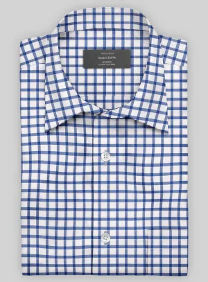 Italian Blue Gingham Check Shirt