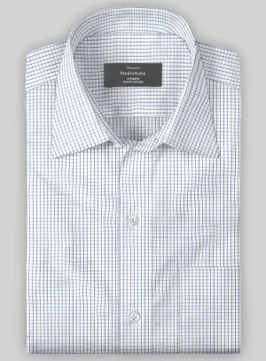 Italian Blue Windowpane Shirt