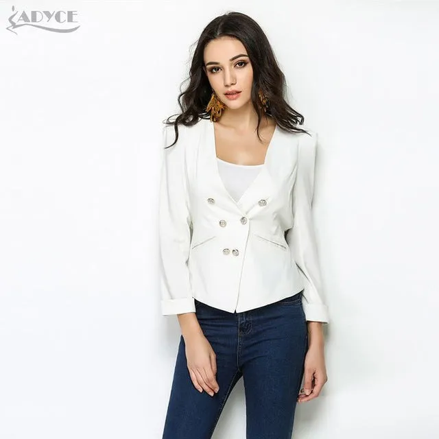 Jacket Apricot White Back Mesh feminina Jackets Elegant Lady Blazer