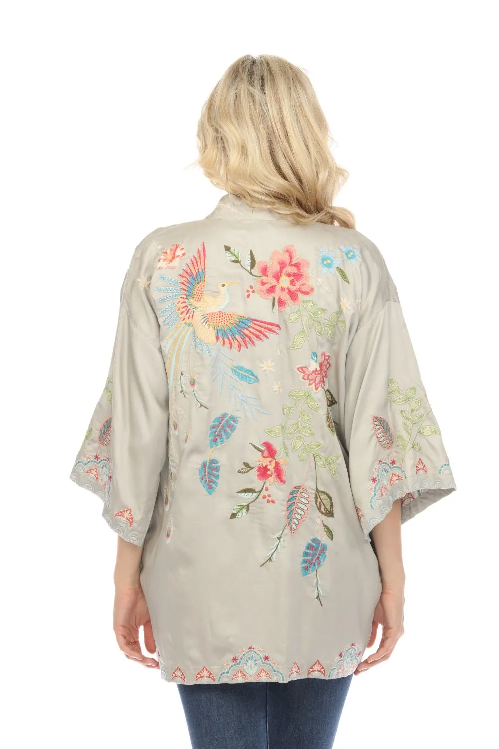 Johnny Was Workshop Emika Embroidered Kimono Boho Chic W44624