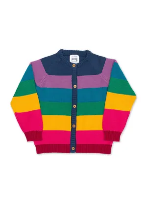 Kite Rainbow Cardi Purple Stripes