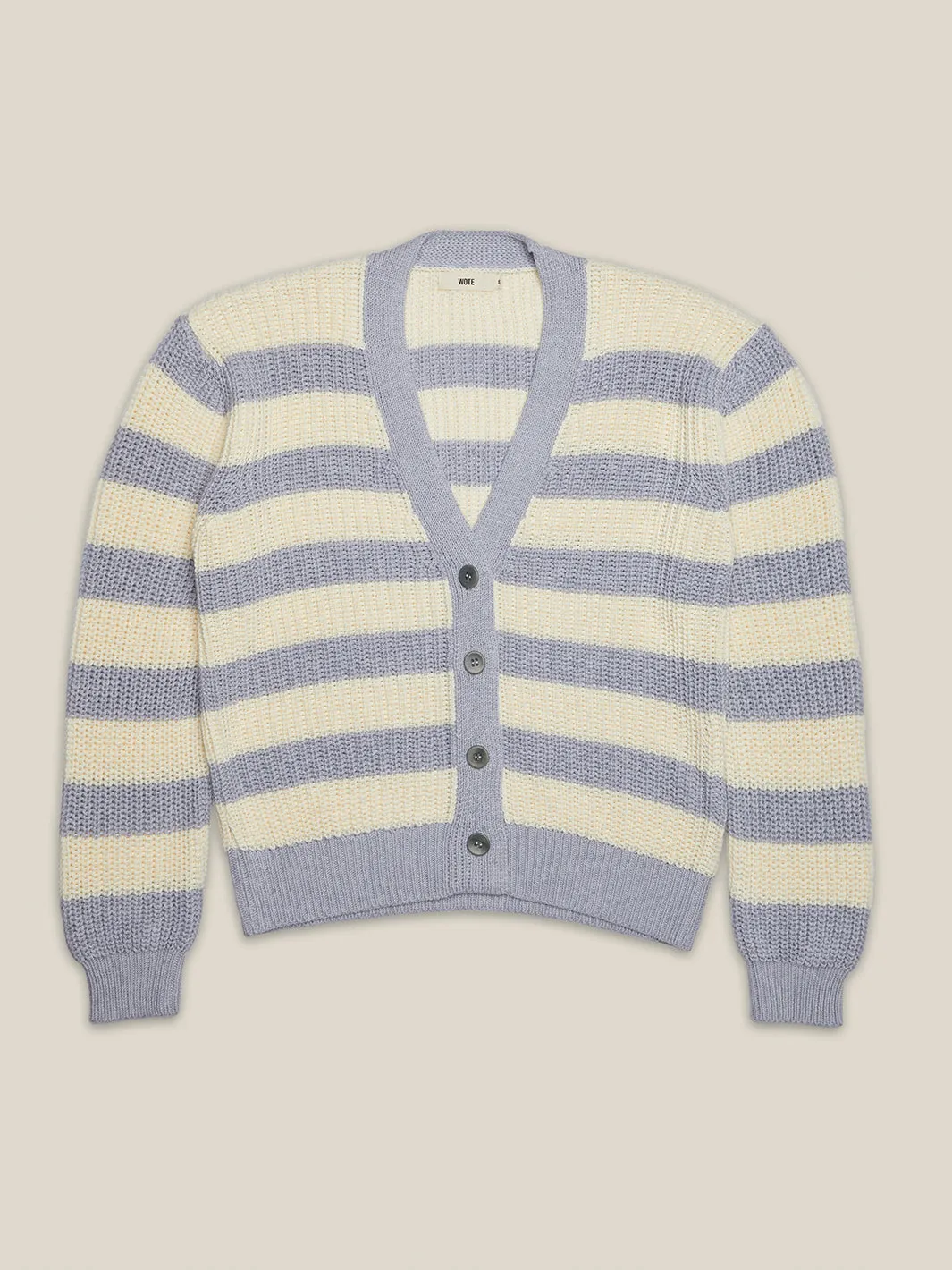 Knitted Cotton Cardigan Stripes