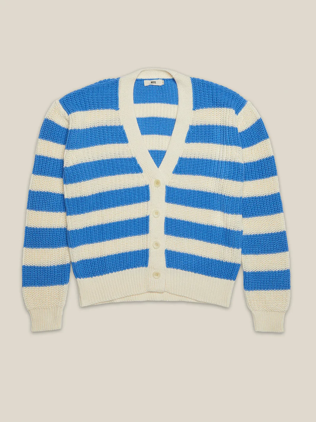 Knitted Cotton Cardigan Stripes