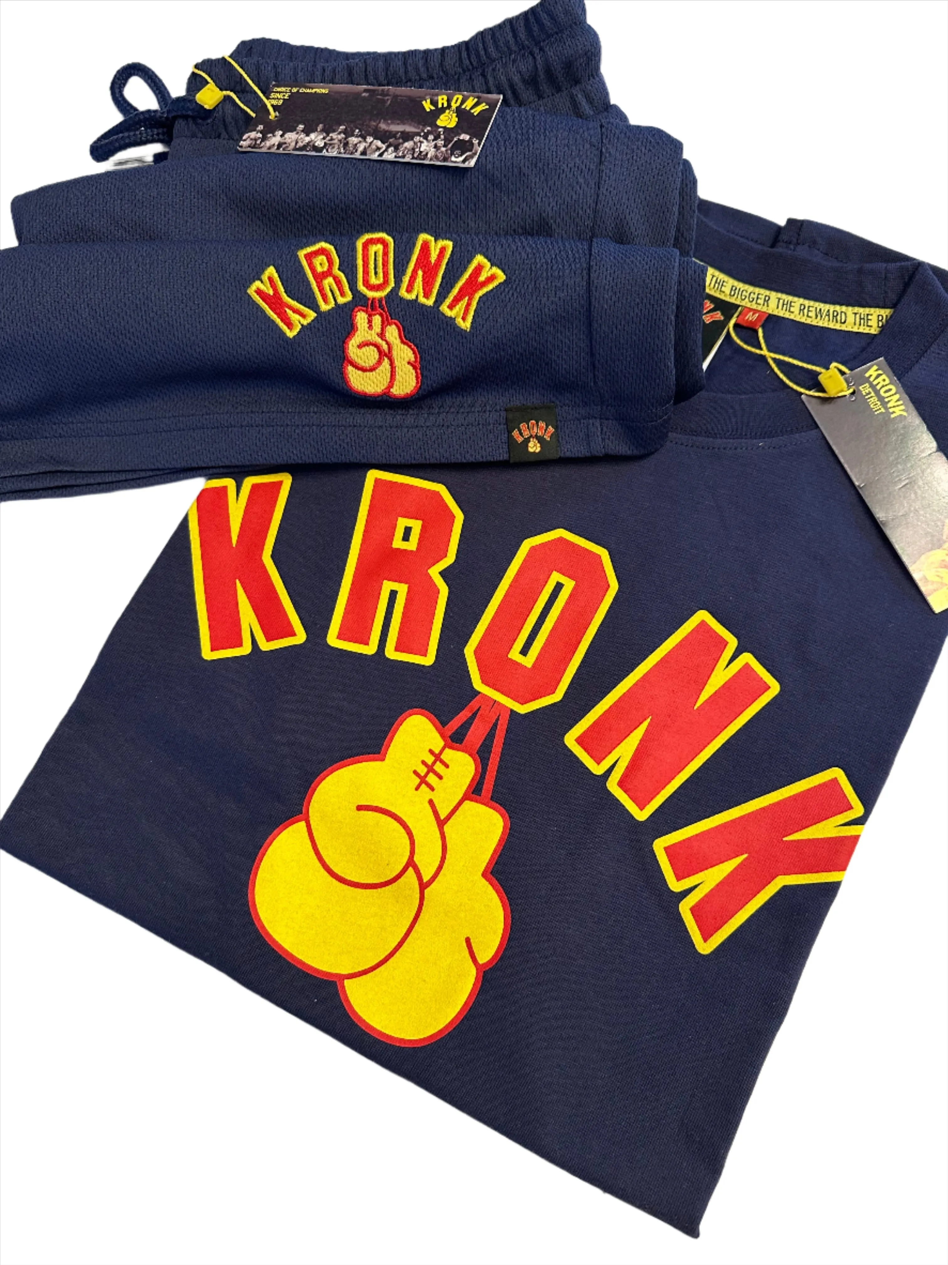 KRONK Gloves Regular Fit T Shirt Navy