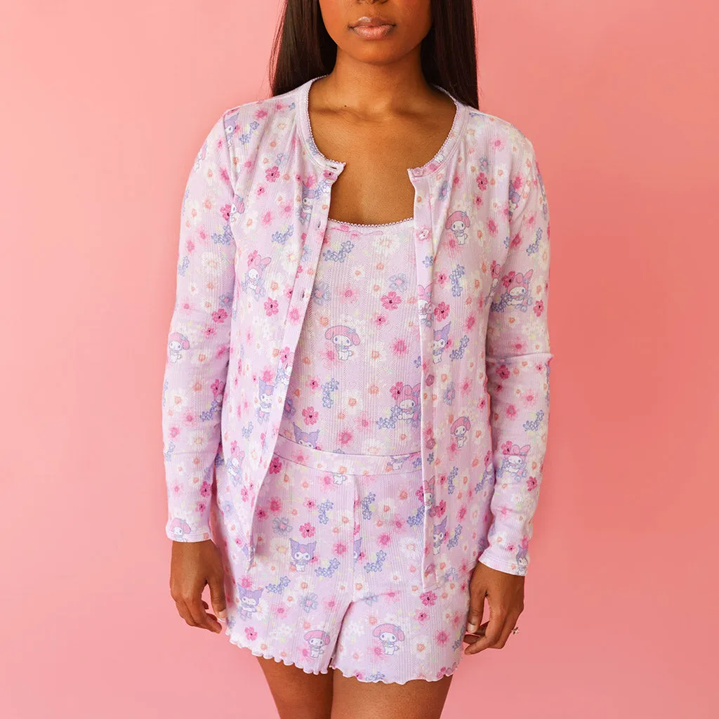 Kuromi® & My Melody® Garden Women's Pointelle Cardigan