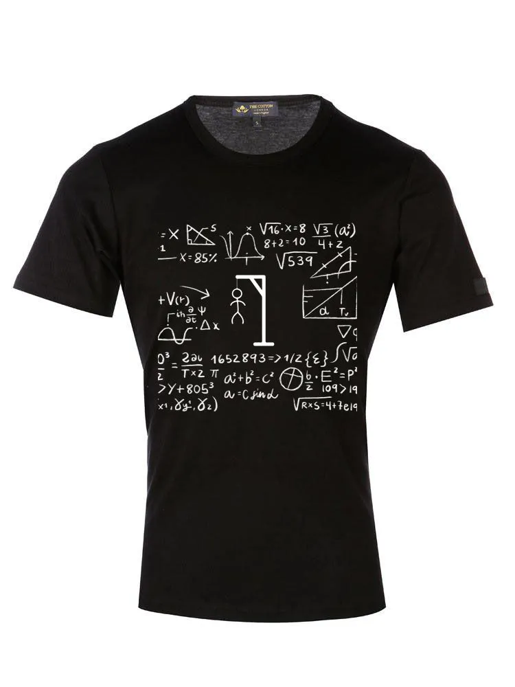 Mathematics Equations Black T-Shirt