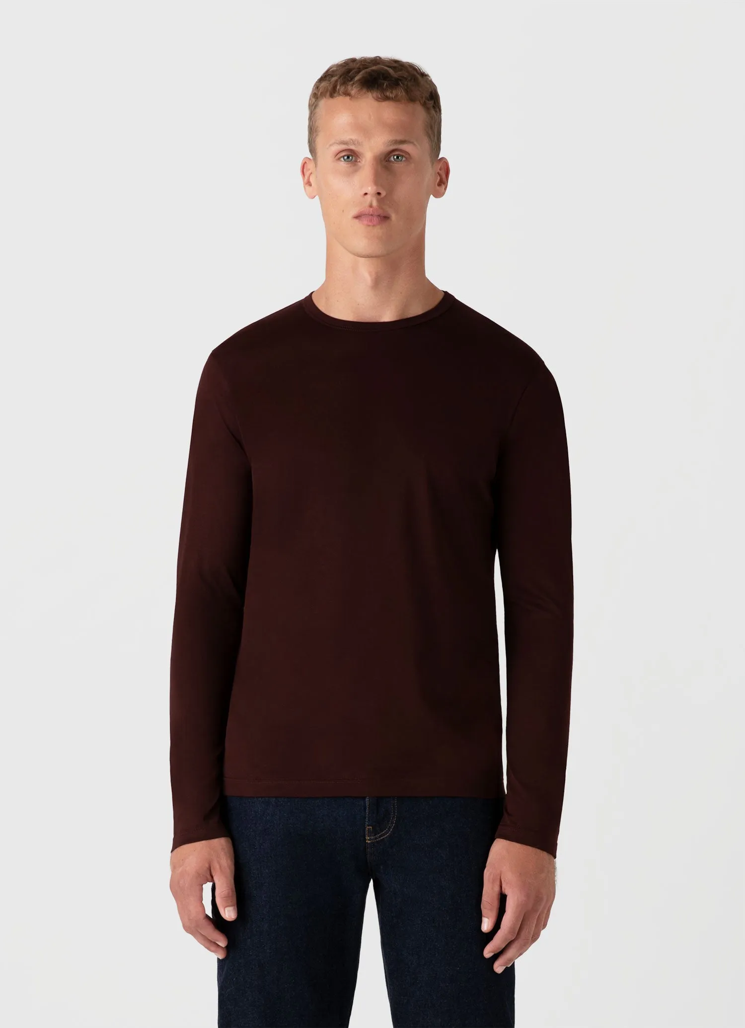 Men's Long Sleeve Classic T-shirt in Raisin