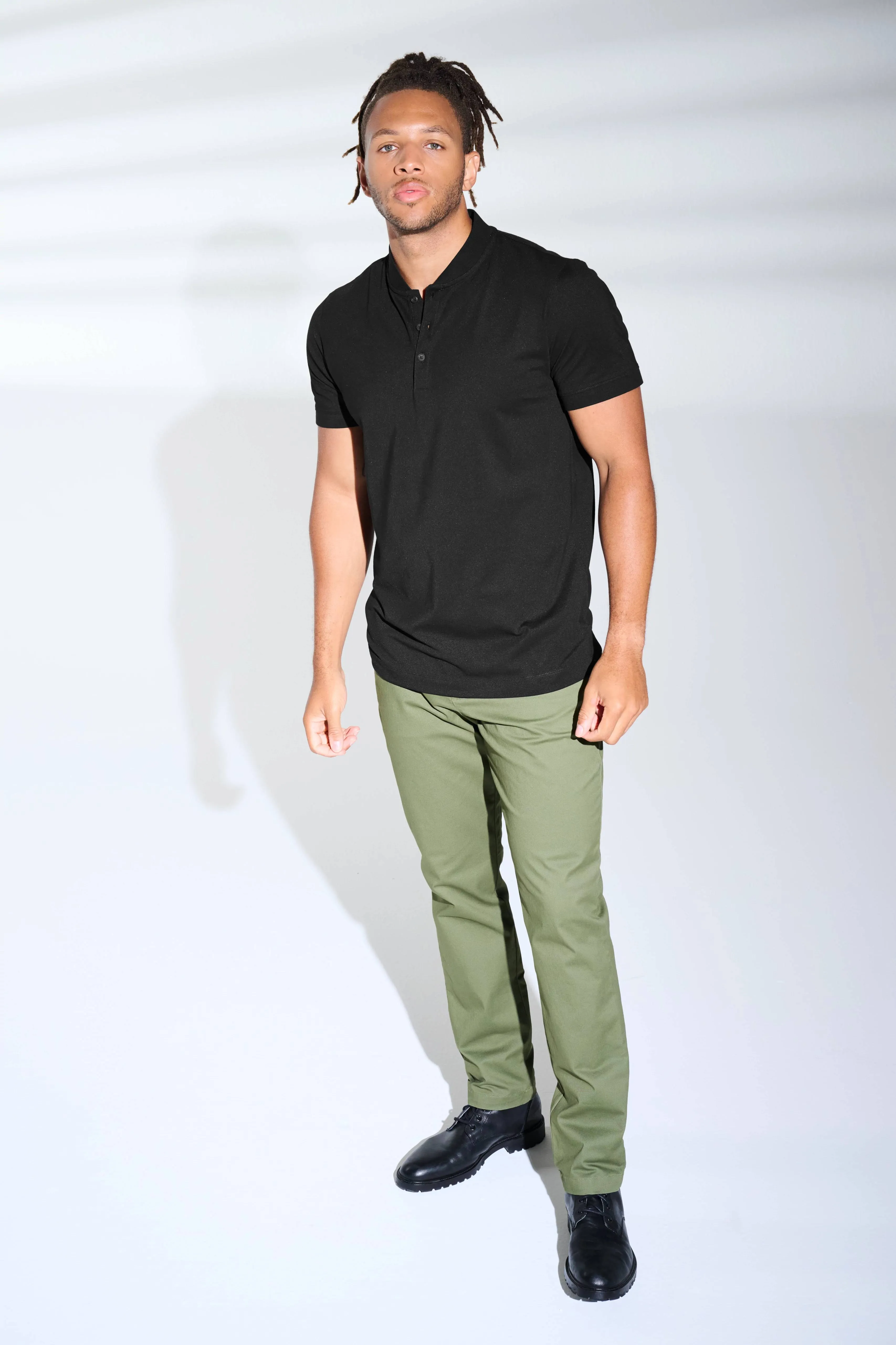 Mercer Mettle Stretch Pique Henley