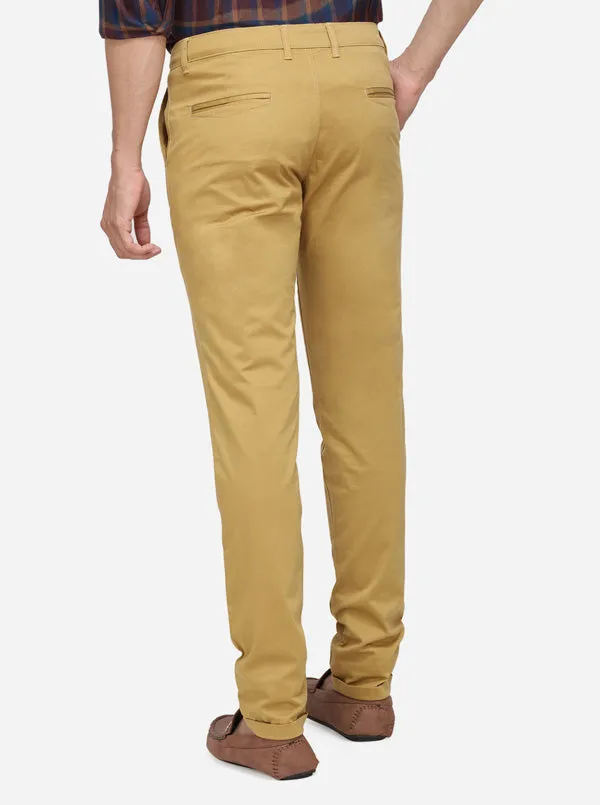 Mustured Solid Super Slim Fit Casual Trouser | Greenfibre