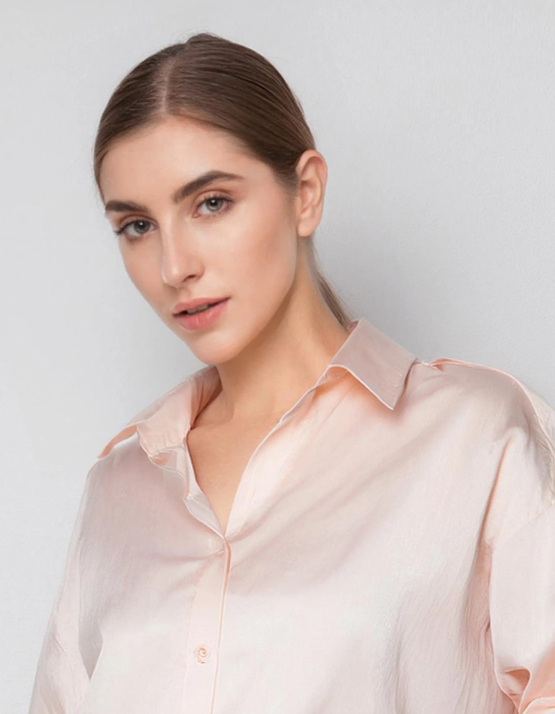 Pale Pink Button-Up Dress Shirt