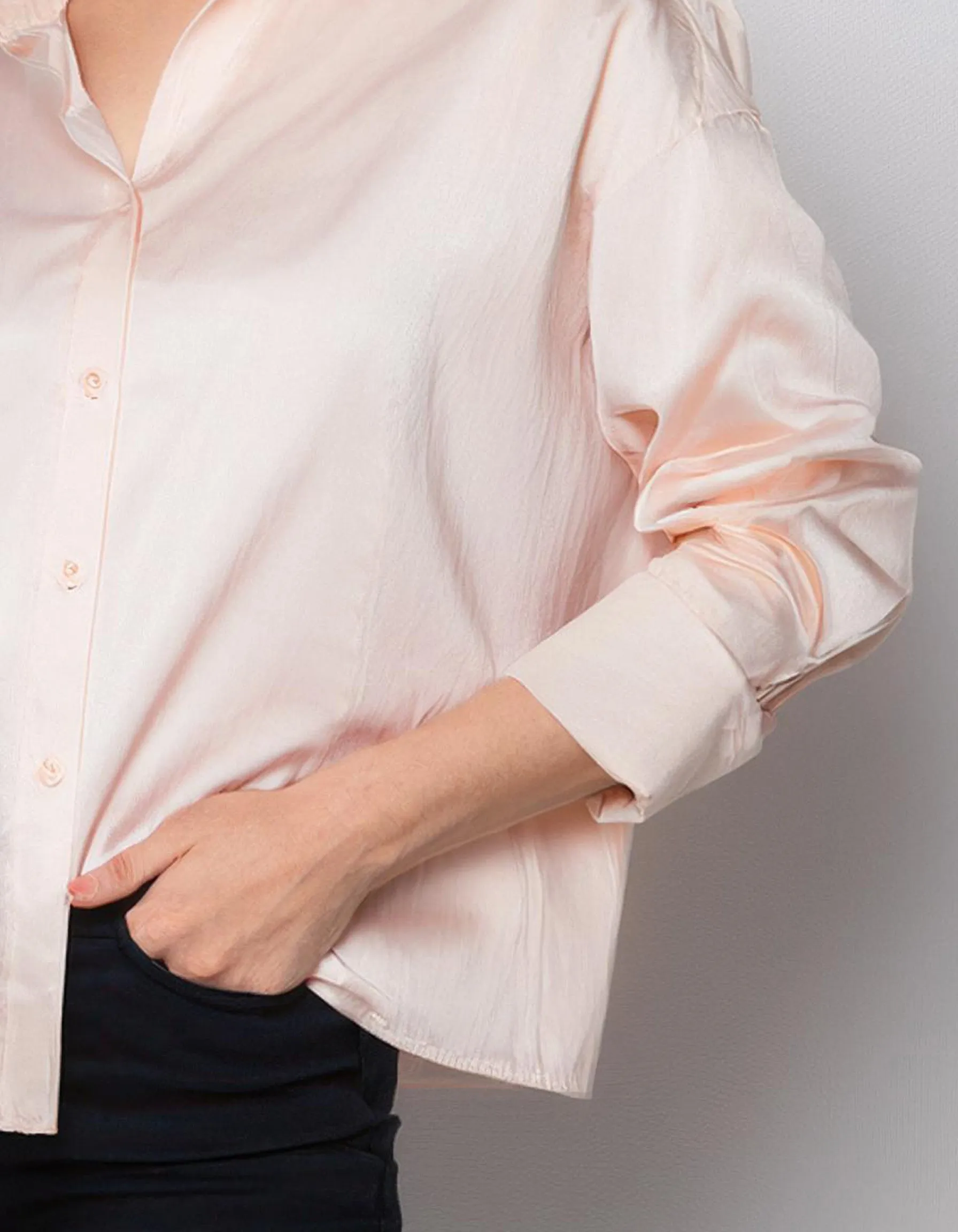 Pale Pink Button-Up Dress Shirt