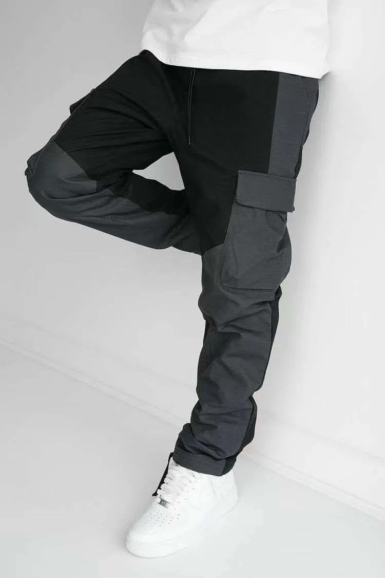 Pocket Trousers - Men's Loose Fit Large Pocket Stitching Trousers