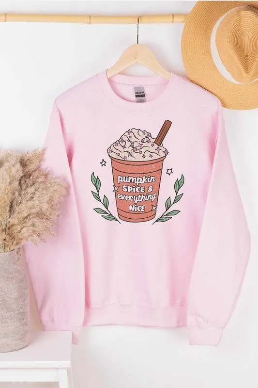 PUMPKIN SPICE & EVERYTHING NICE GRAPHIC SWEATSHIRT