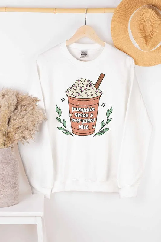 PUMPKIN SPICE & EVERYTHING NICE GRAPHIC SWEATSHIRT