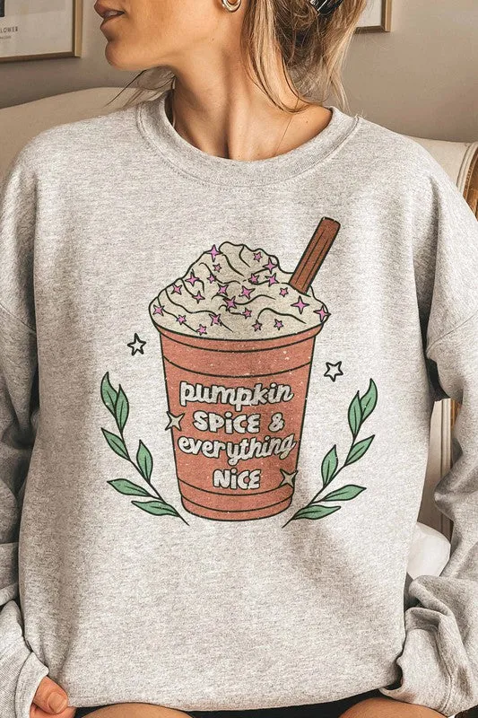 PUMPKIN SPICE & EVERYTHING NICE GRAPHIC SWEATSHIRT