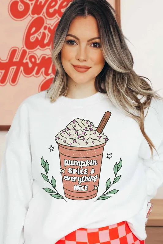 PUMPKIN SPICE & EVERYTHING NICE GRAPHIC SWEATSHIRT