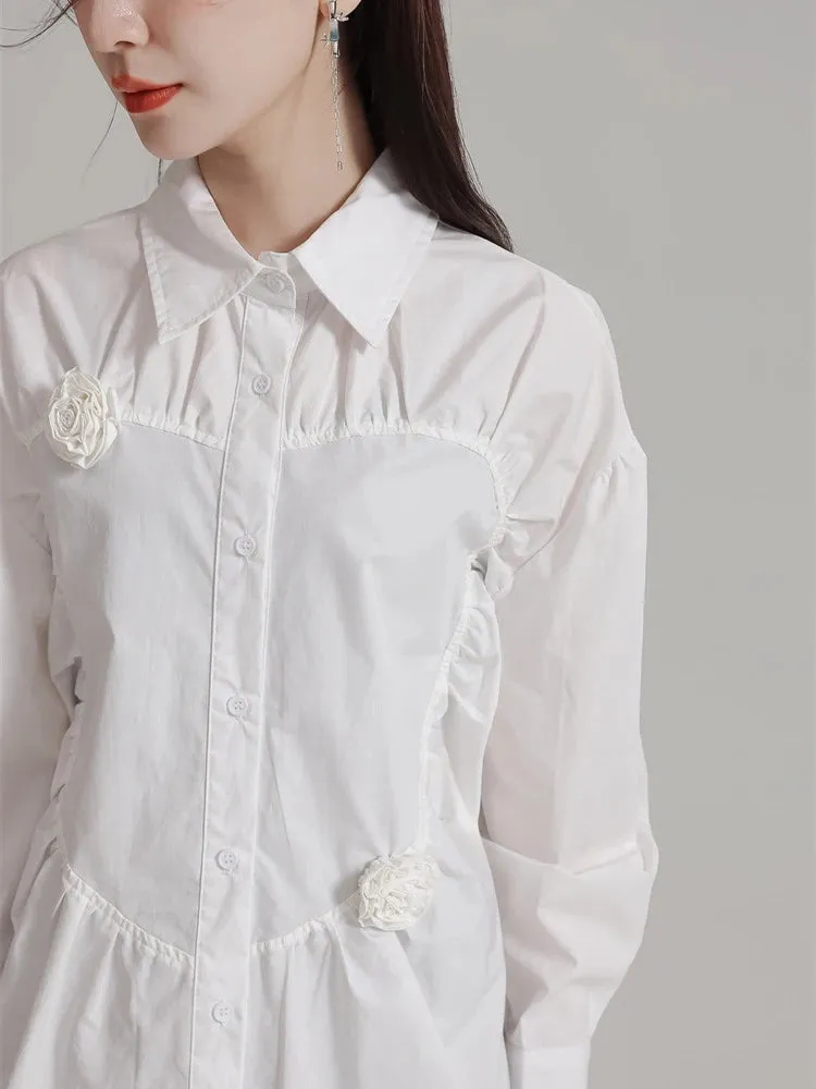 Shanta Flower Button Up