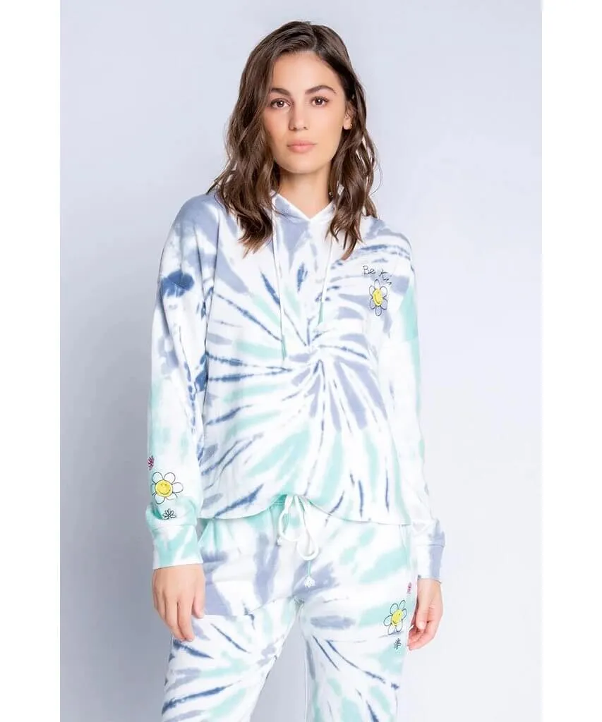 Smiley Daydream Tie Dye Hoodie