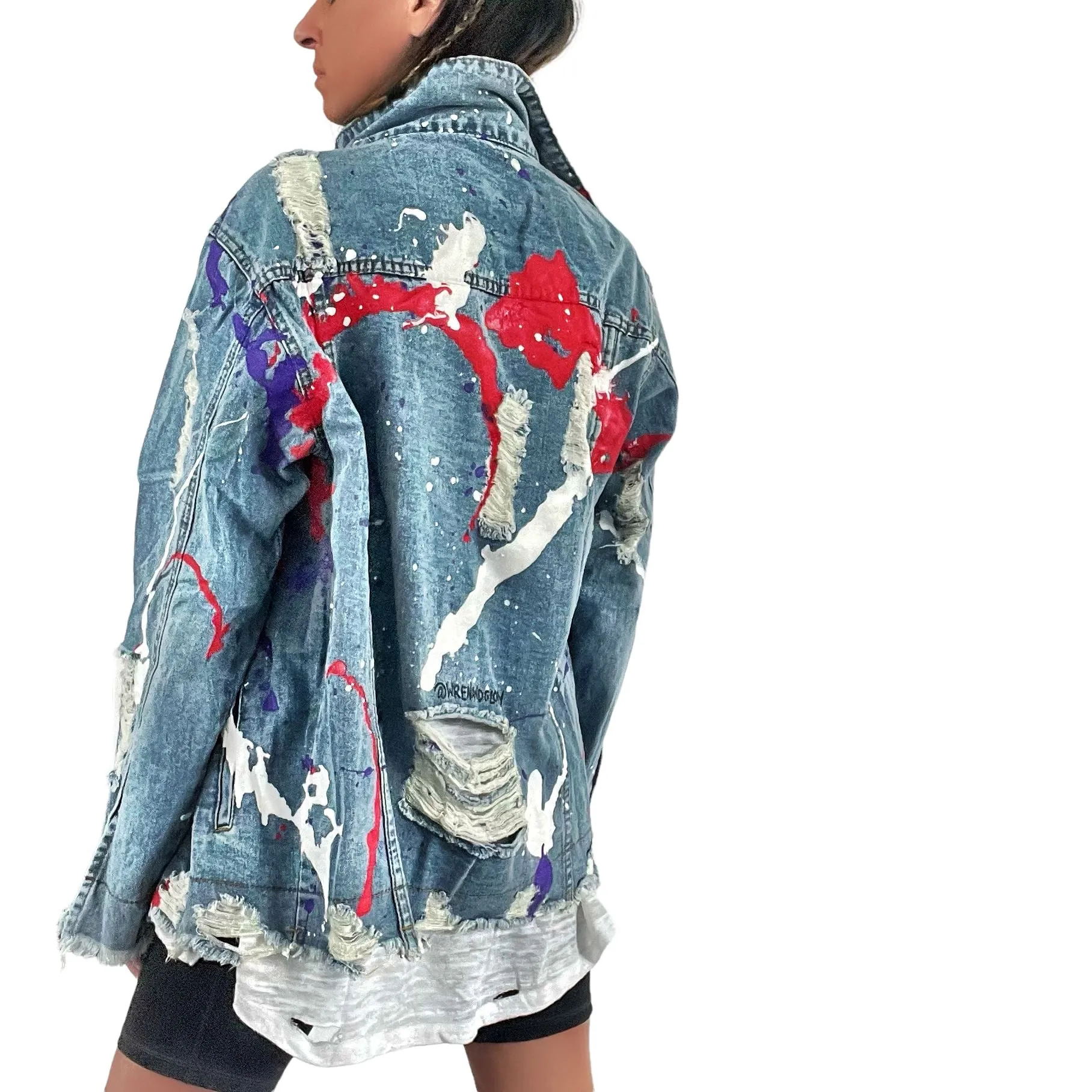 'Splatter World' Denim Jacket