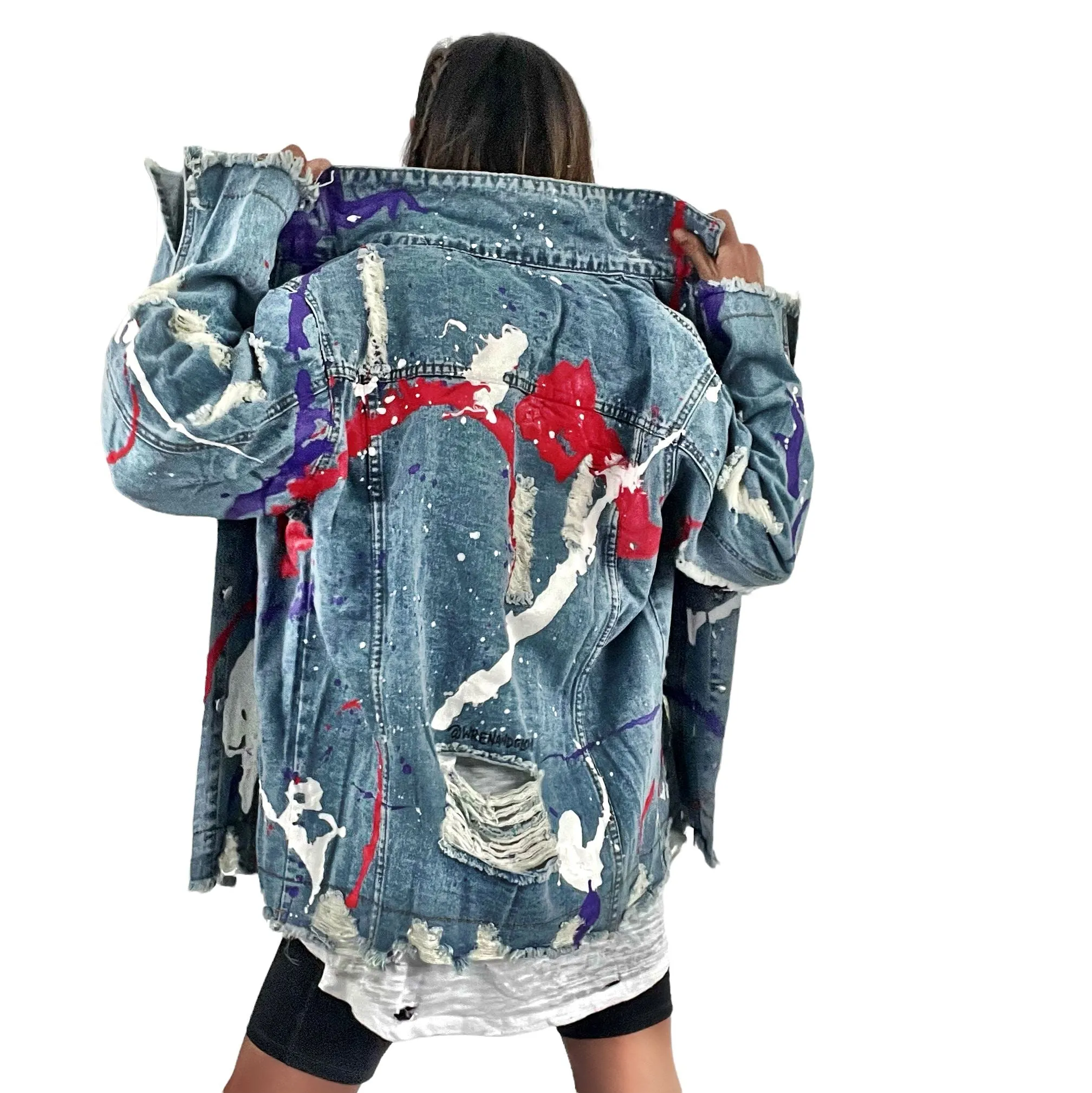 'Splatter World' Denim Jacket