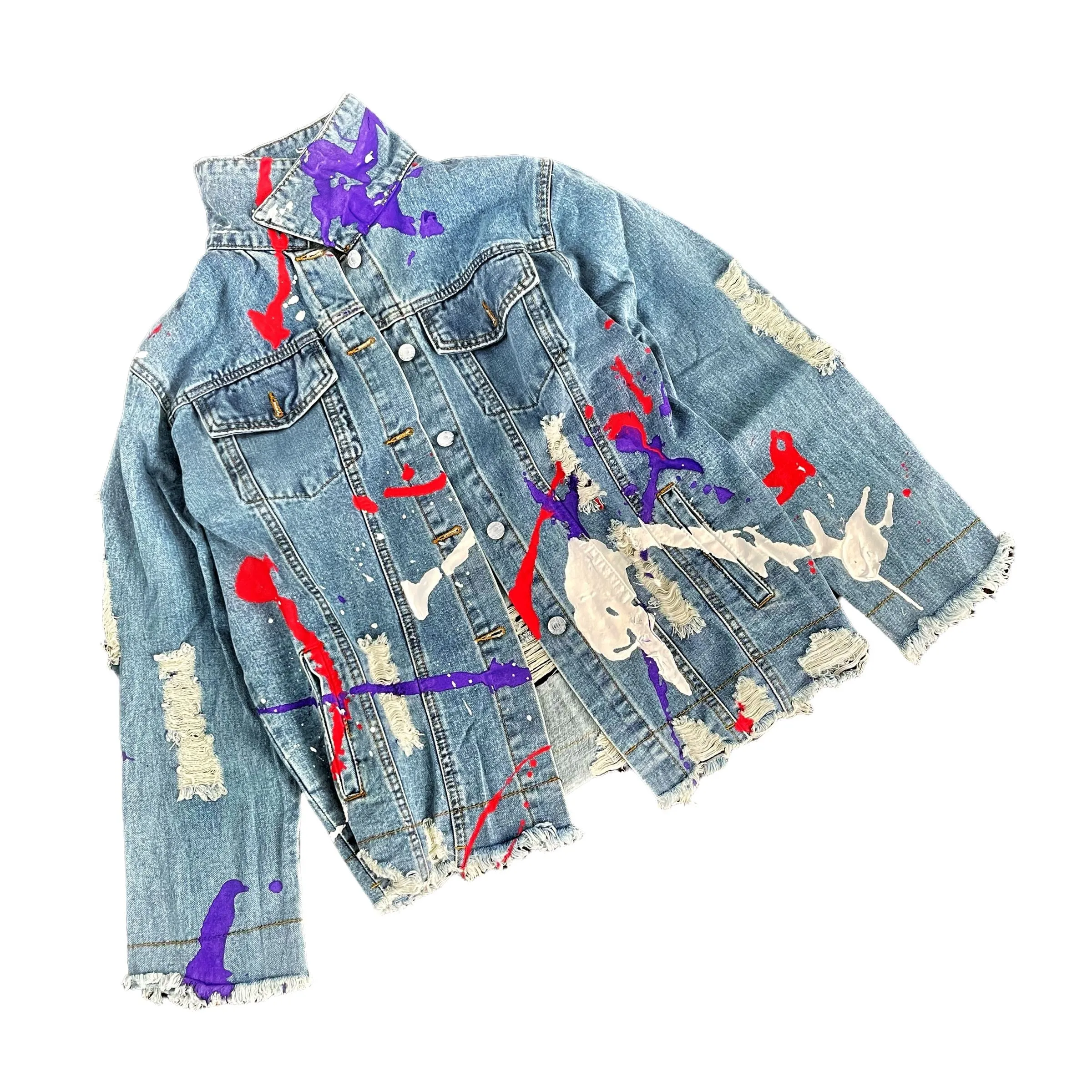 'Splatter World' Denim Jacket