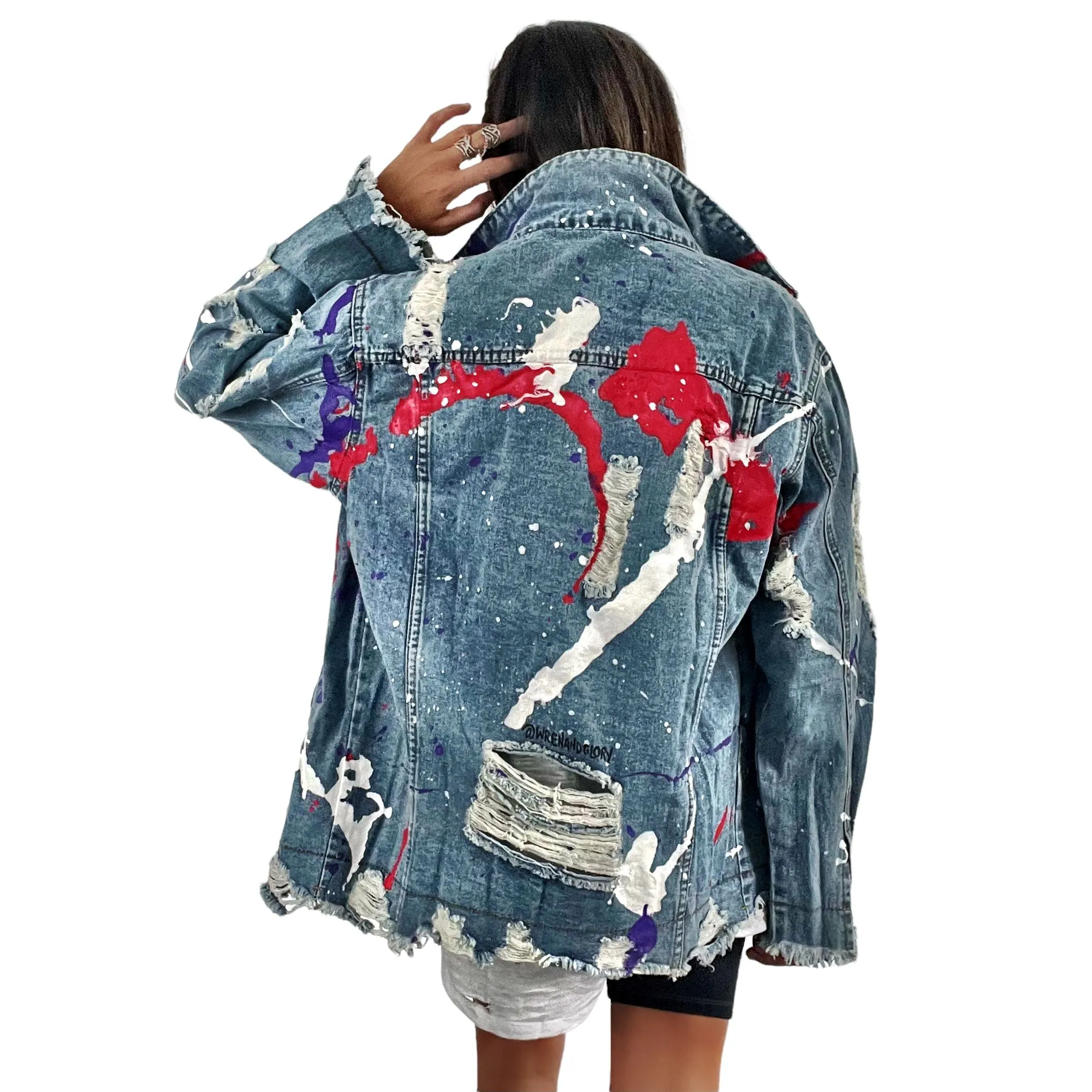 'Splatter World' Denim Jacket