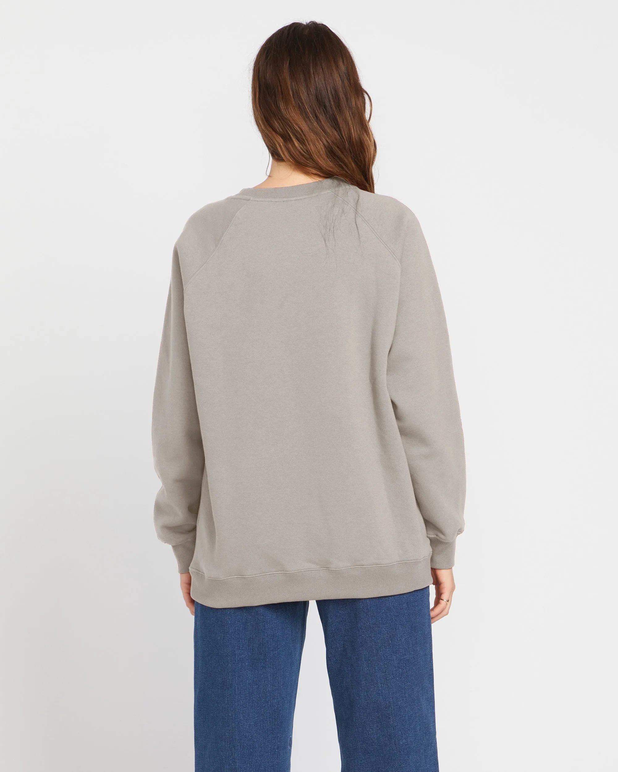 Stone Magic Boyfriend Crew Sweatshirt - Concrete