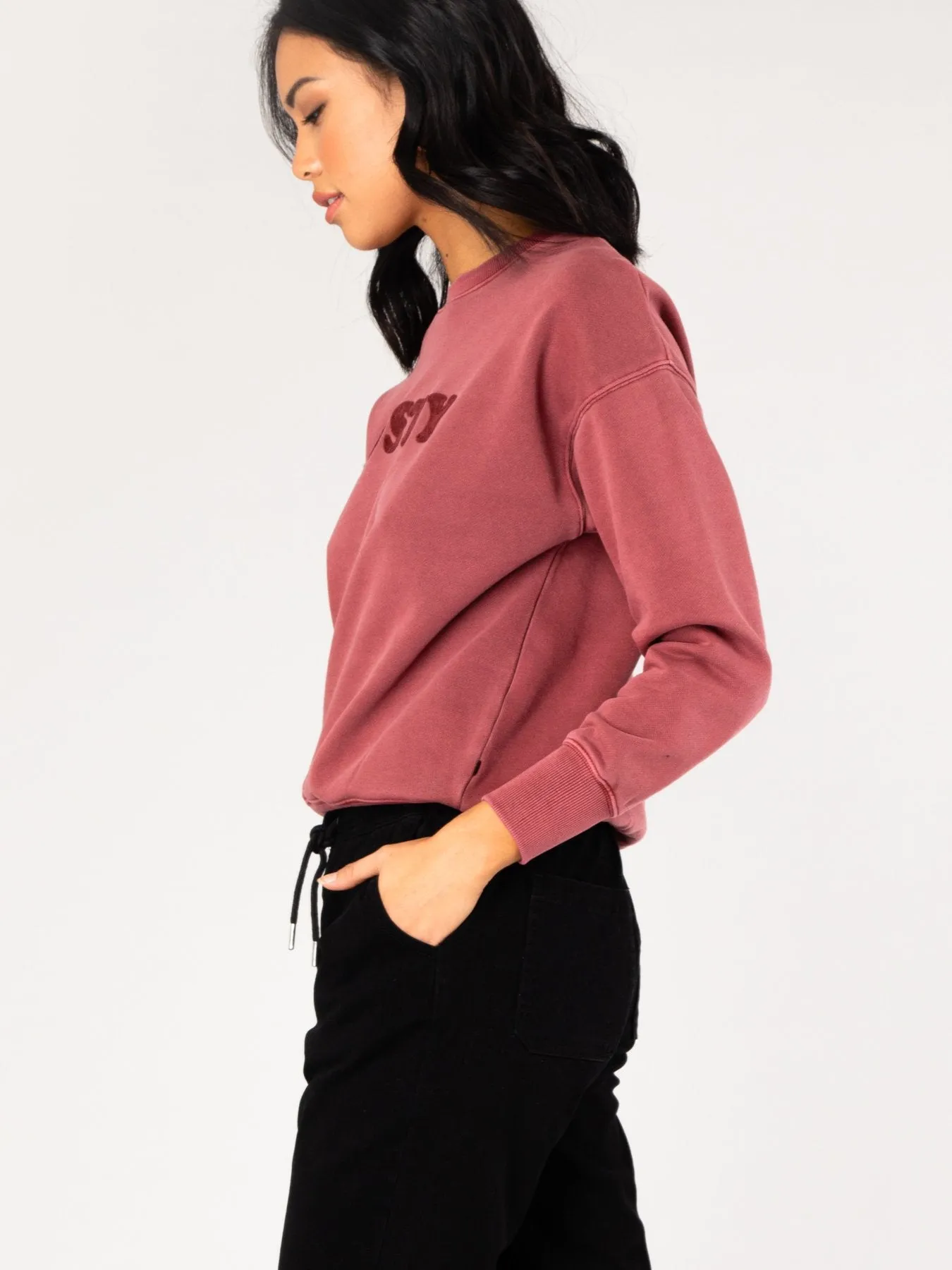 Sublime Crew Neck Fleece - Ruby Wine