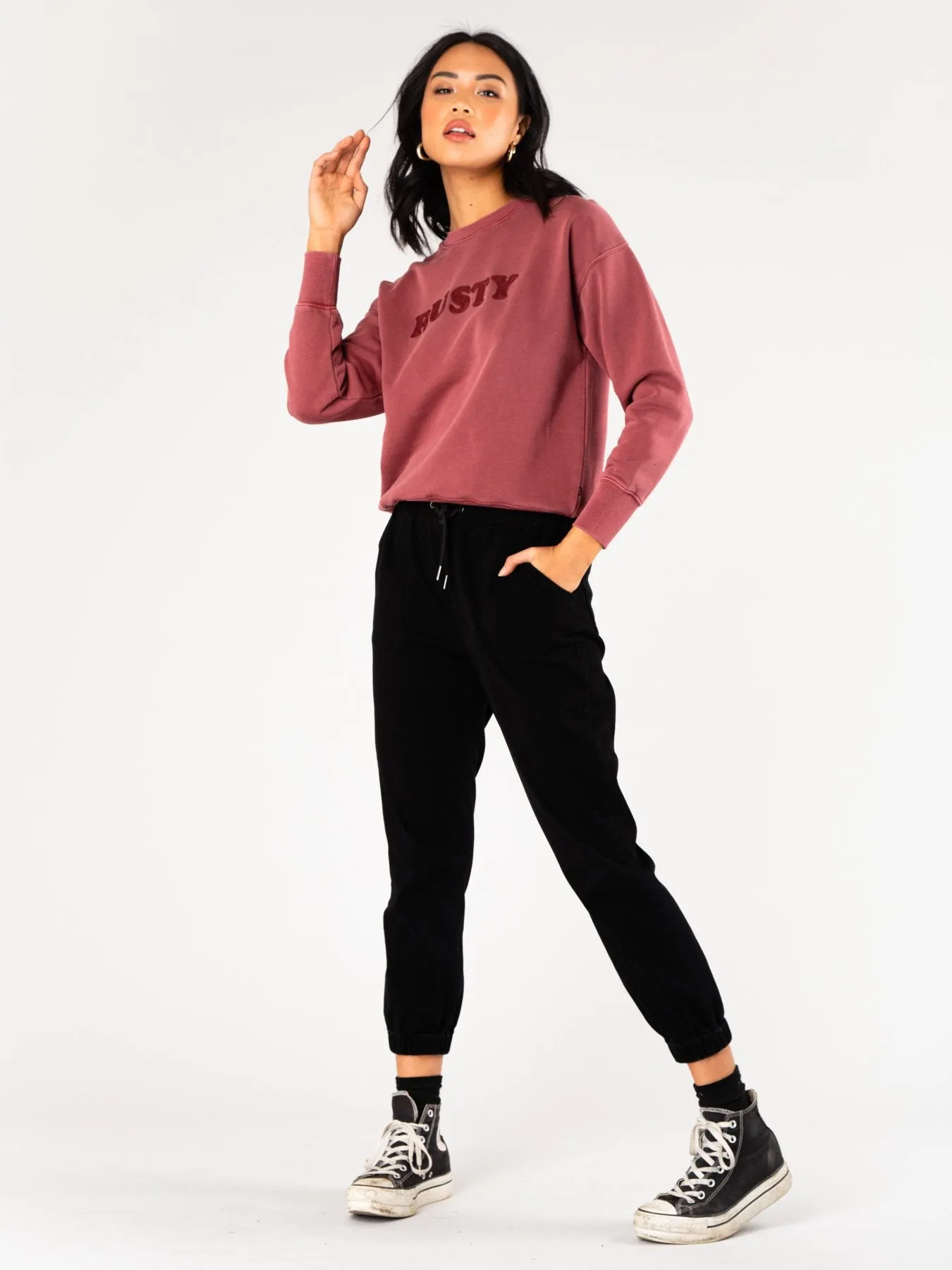 Sublime Crew Neck Fleece - Ruby Wine