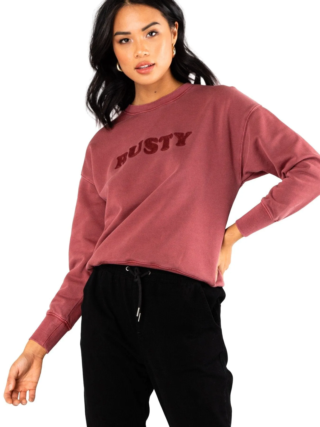 Sublime Crew Neck Fleece - Ruby Wine