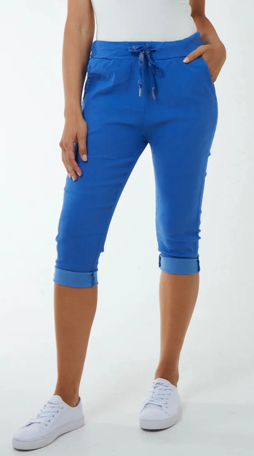 Super Stretchy Drawstring Capri Trousers (10 Colours)