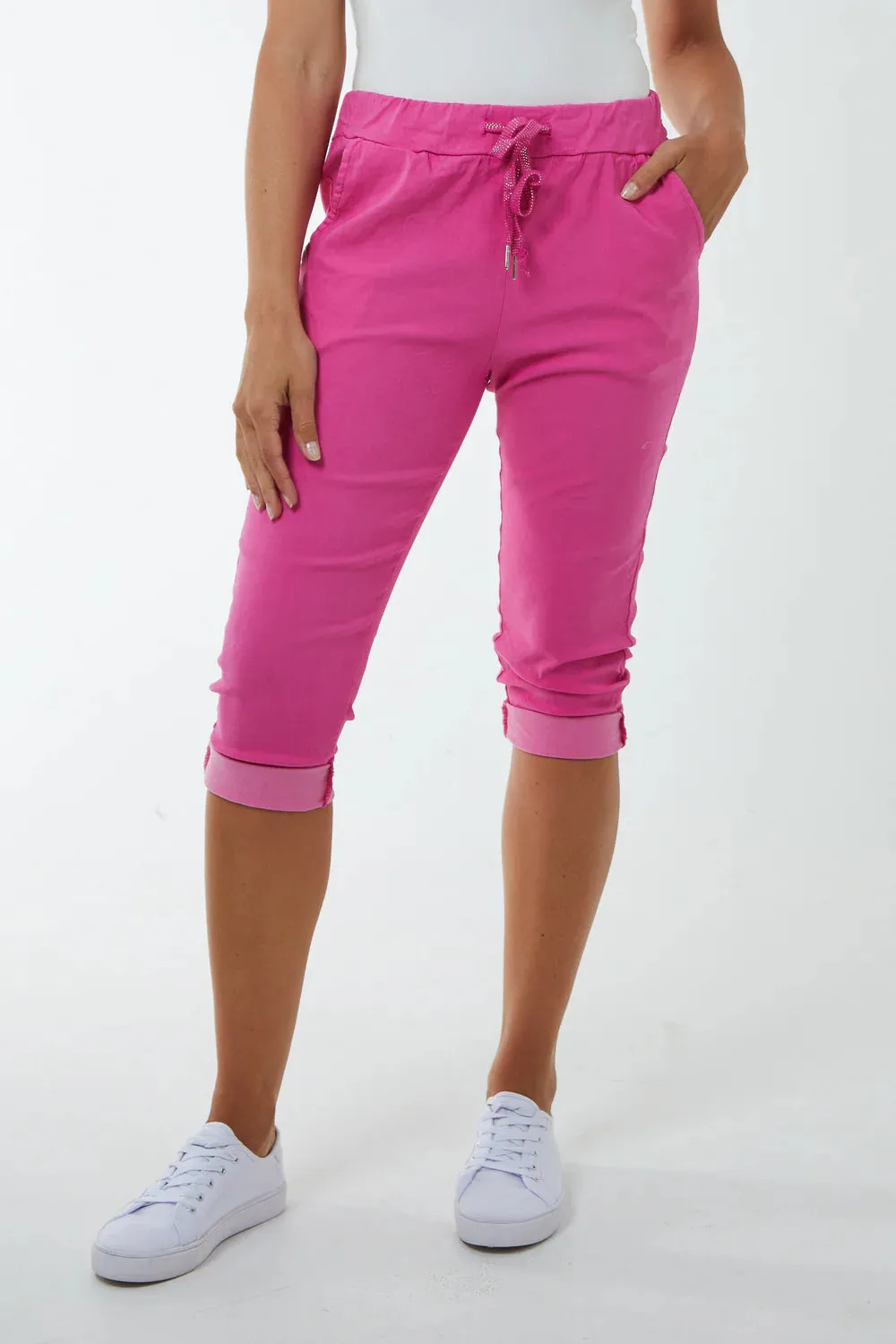 Super Stretchy Drawstring Capri Trousers (10 Colours)