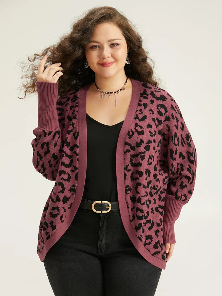 Supersoft Essentials Leopard Curved Hem Cardigan