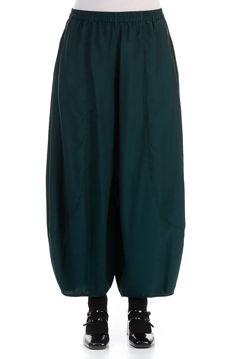 Taper Emerald Silk Bamboo Trousers