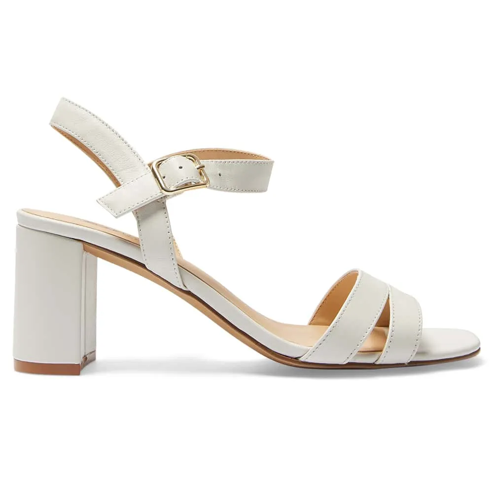 Utopia Heel in White Leather